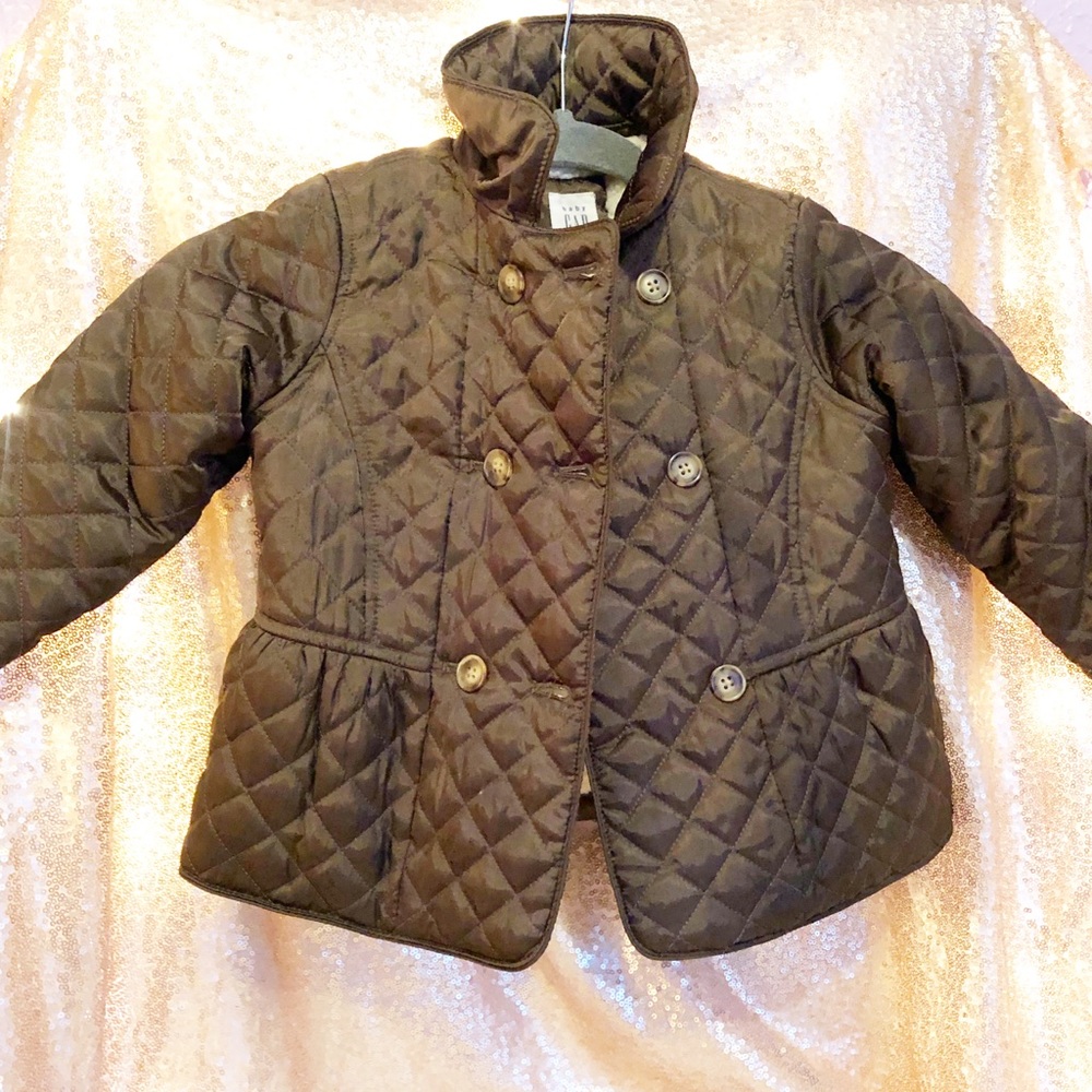 Barely worn olive quilted fall/winter coat